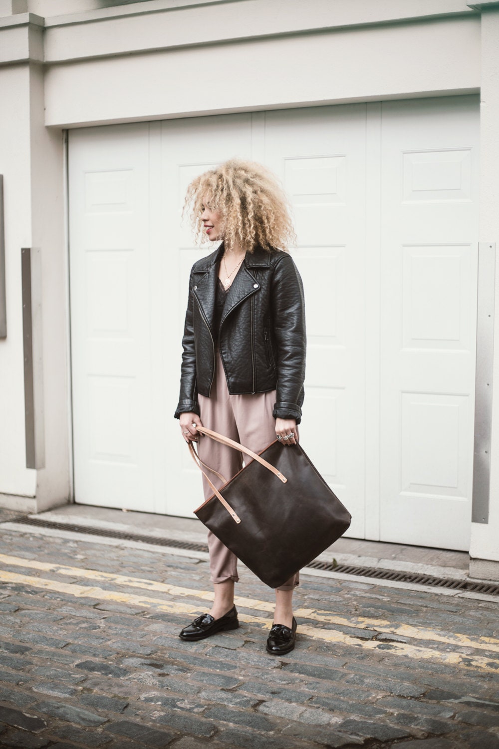 Coco Leather Shopper Tote