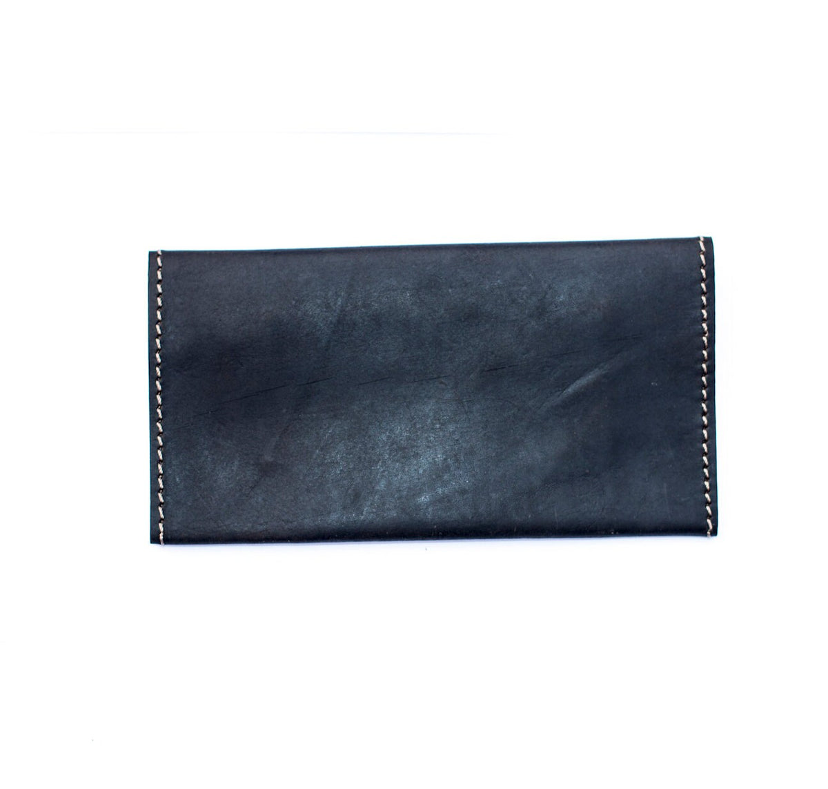 Hand Made Black Leather Tobacco Pouch | Tobacco Wallet (Slim)