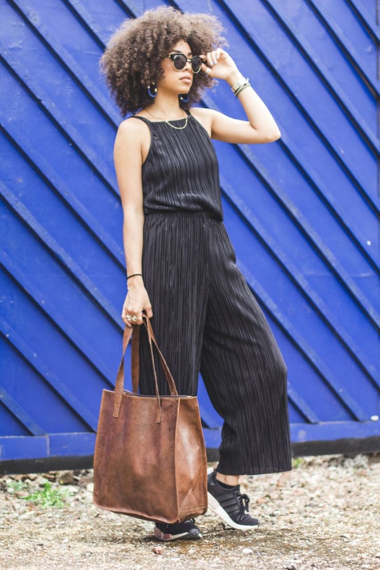 Brown Leather Tote Shopper Bag