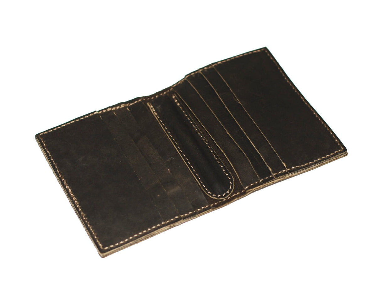 Hand made Coco Brown Leather Wallet | Money Bag | Card Holder