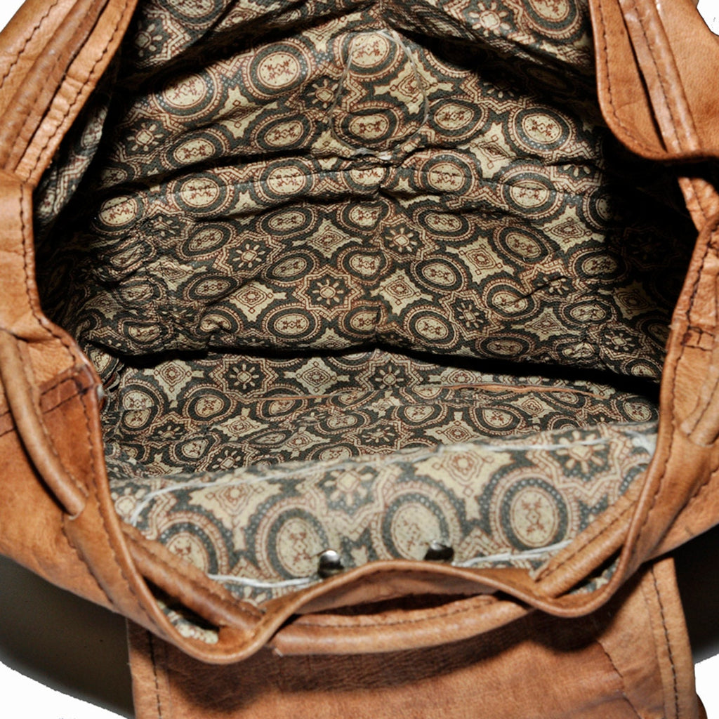 Dark Brown Leather Rucksack | 80's Boho Style