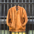 Suede Bomber Jacket In Tan Brown | Pulp Fiction Jacket