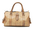 80's Style Urban Tan Brown Duffle Bag