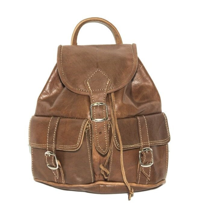 80's Festival Style Miniature Rucksack (Toffee Brown)