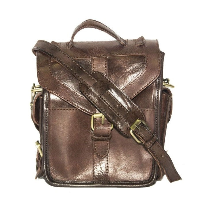 Professional Camera Bag (Dark Coco Gloss Leather)