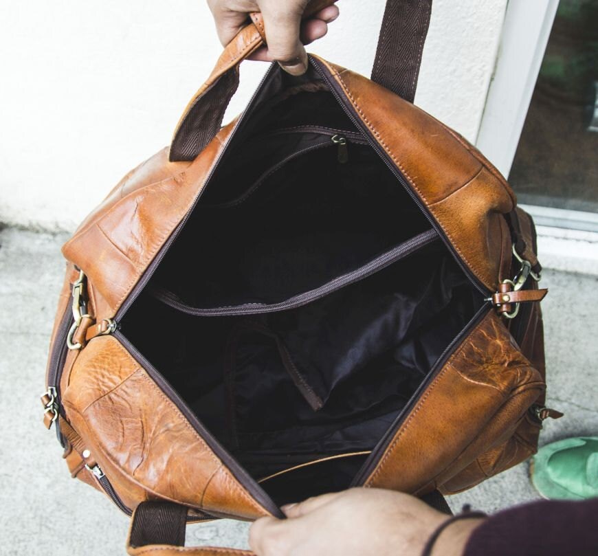 Premium Leather Overnight Holdall | Travel Duffle