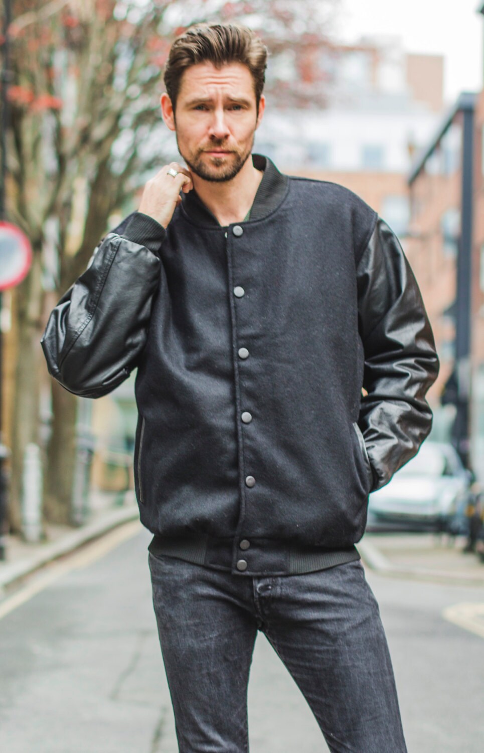 Classic Varsity / Baseball Jacket (Wool & Leather)