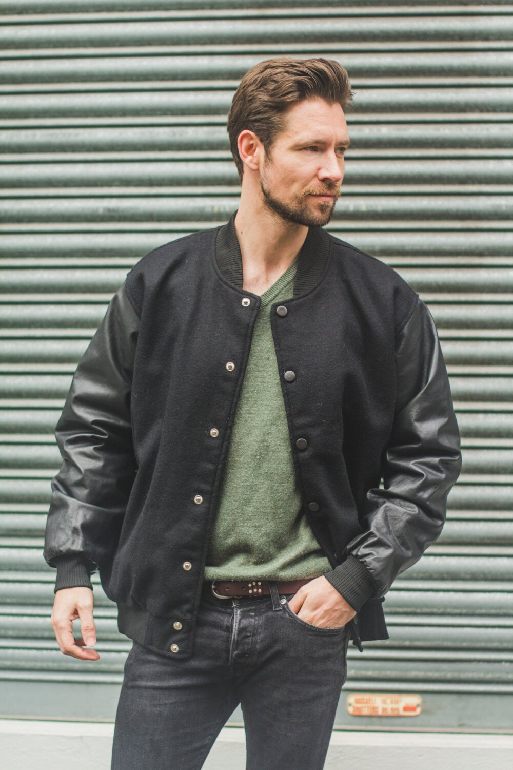 Classic Varsity / Baseball Jacket (Wool & Leather)
