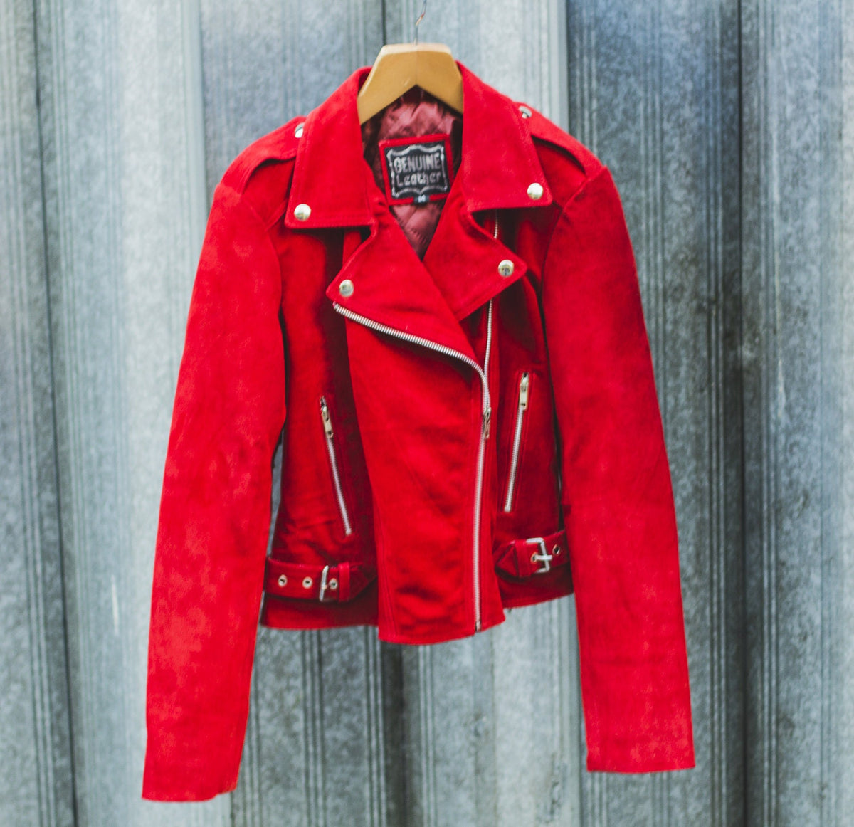 Suede Fringe Festival Jacket In Red (Can Be Ordered Without Fringe)