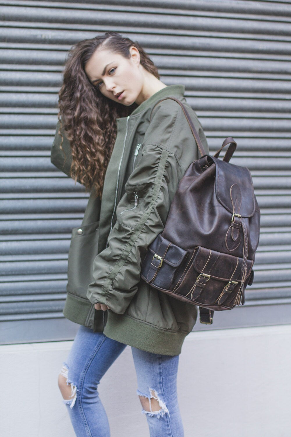Premium Hunter Leather Rucksack | Coco Brown