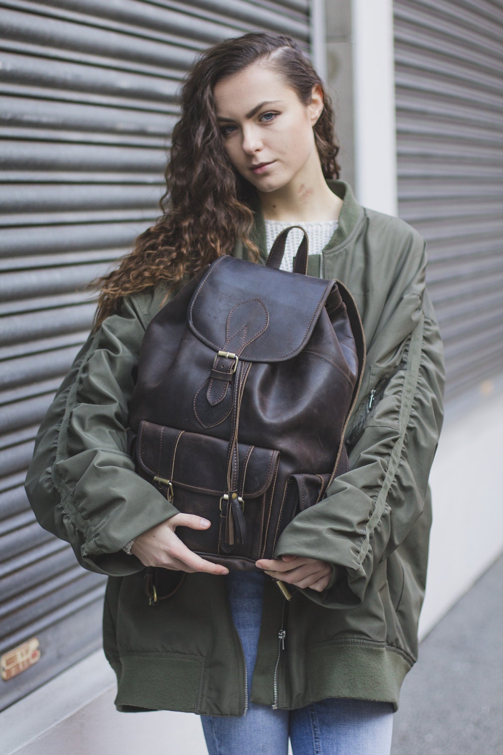 Premium Hunter Leather Rucksack | Coco Brown
