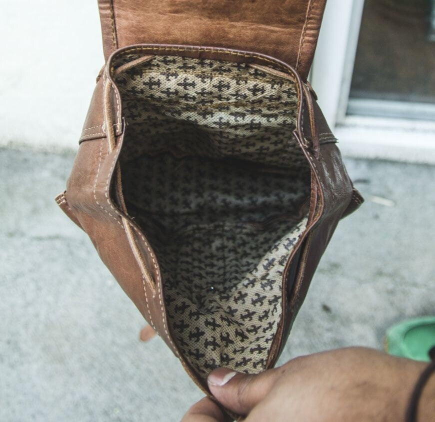 80's Festival Style Miniature Rucksack (Toffee Brown)