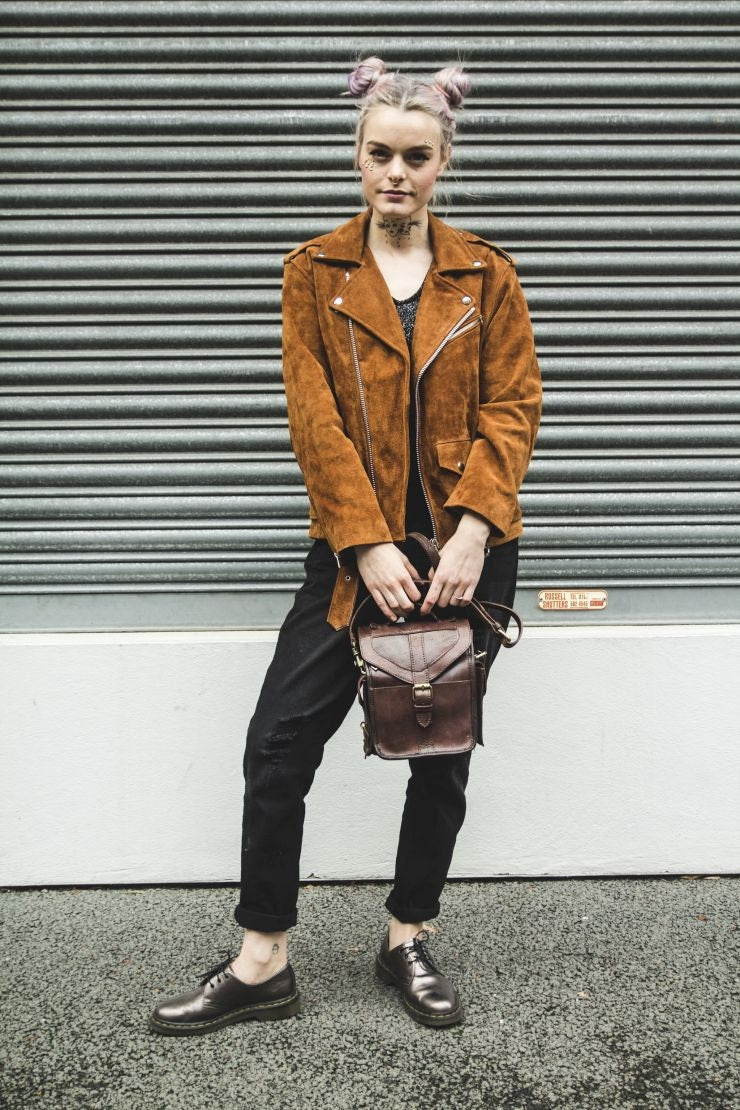 Professional Camera Bag (Dark Coco Gloss Leather)