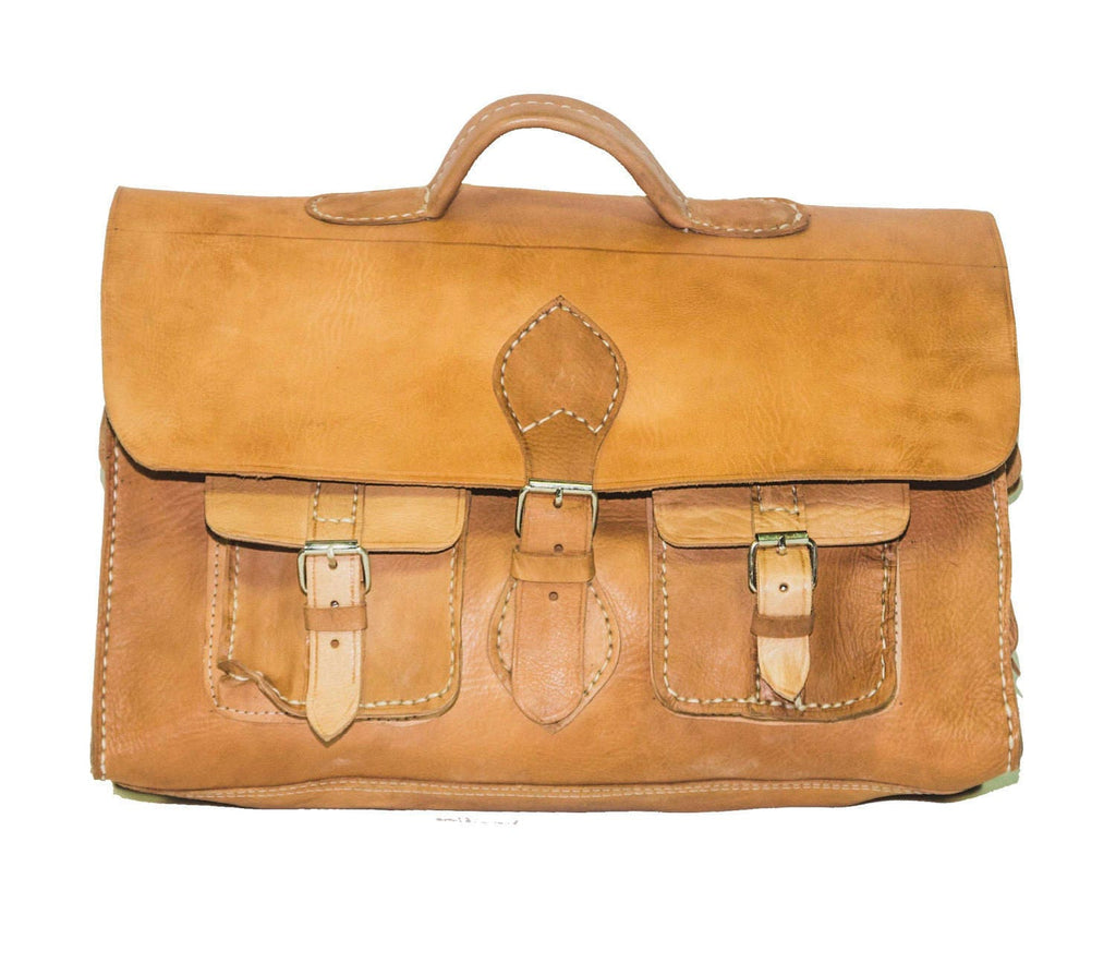 Handmade Leather Messenger Bag Satchel Large