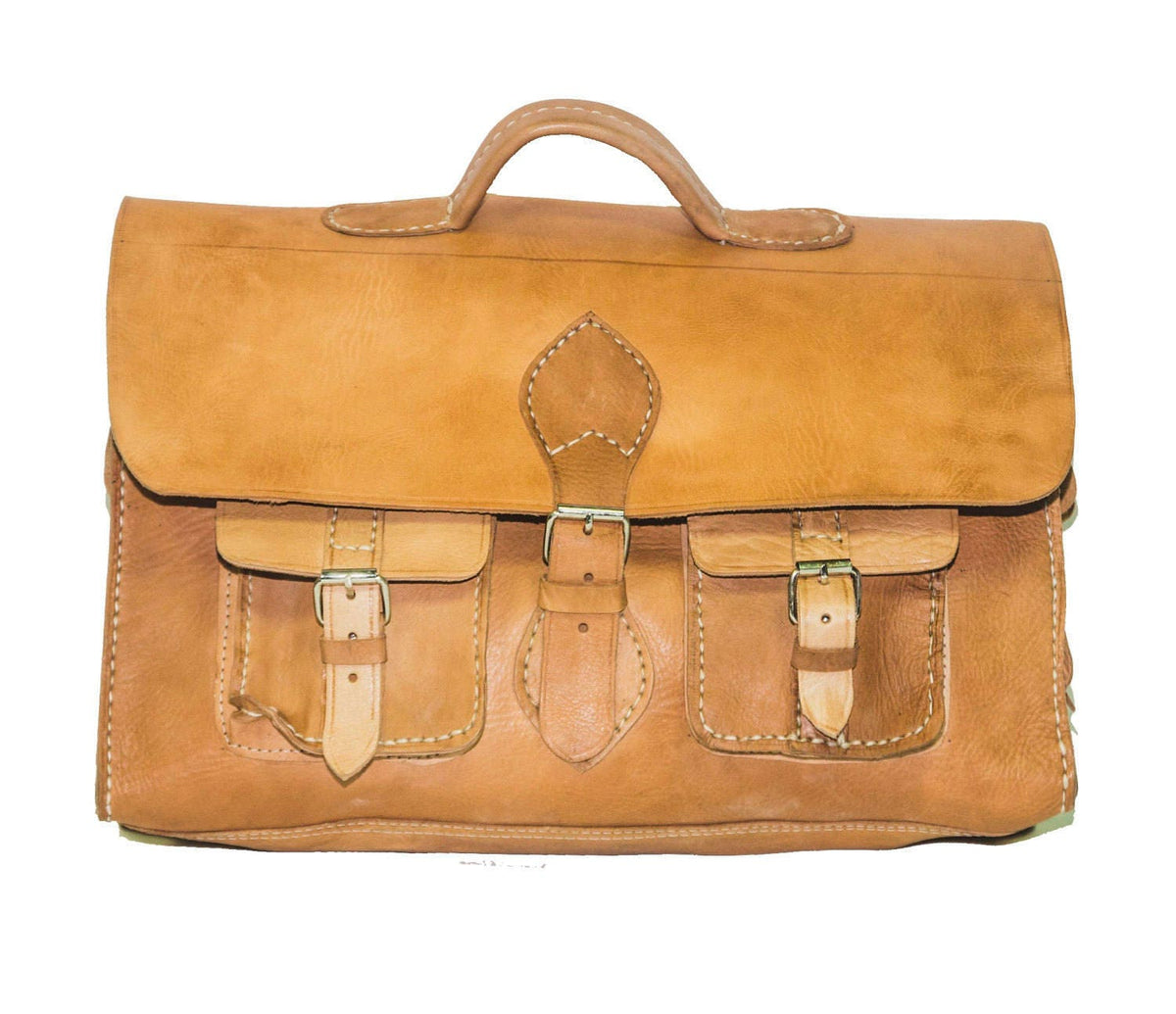 Handmade Leather Messenger Bag Satchel Large