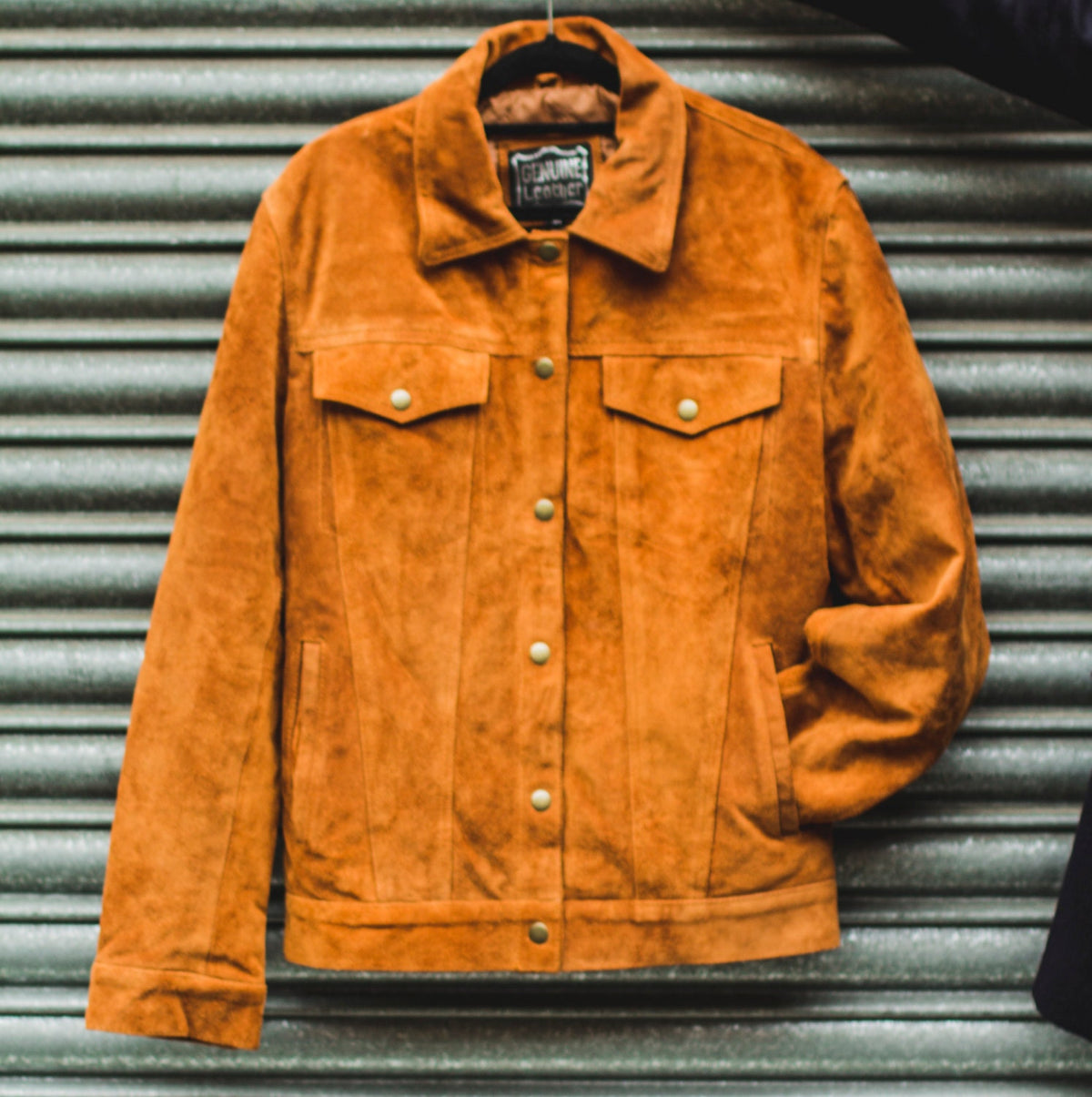 Tan Suede Western Trucker Jacket