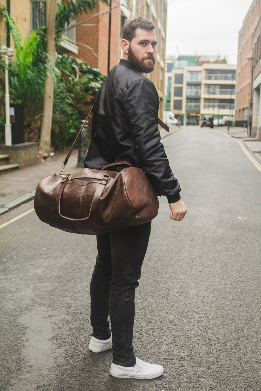 Premium Coco Leather XL Duffle Bag | Travel Bag | Voyager