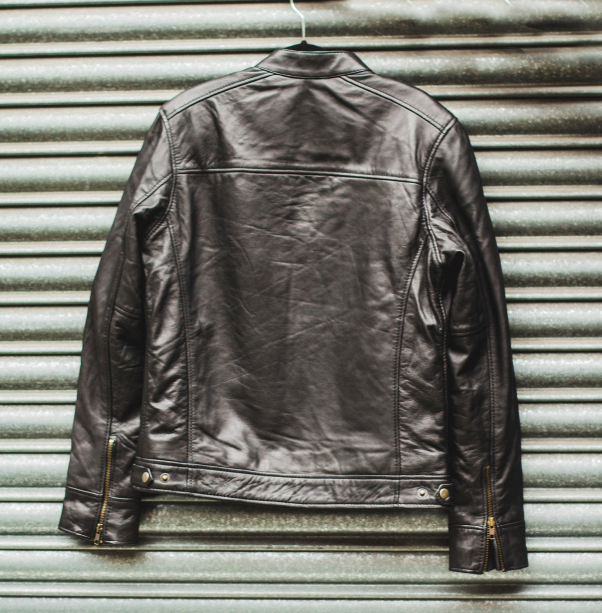Premium Soft Black Leather Biker Motorcycle Jacket