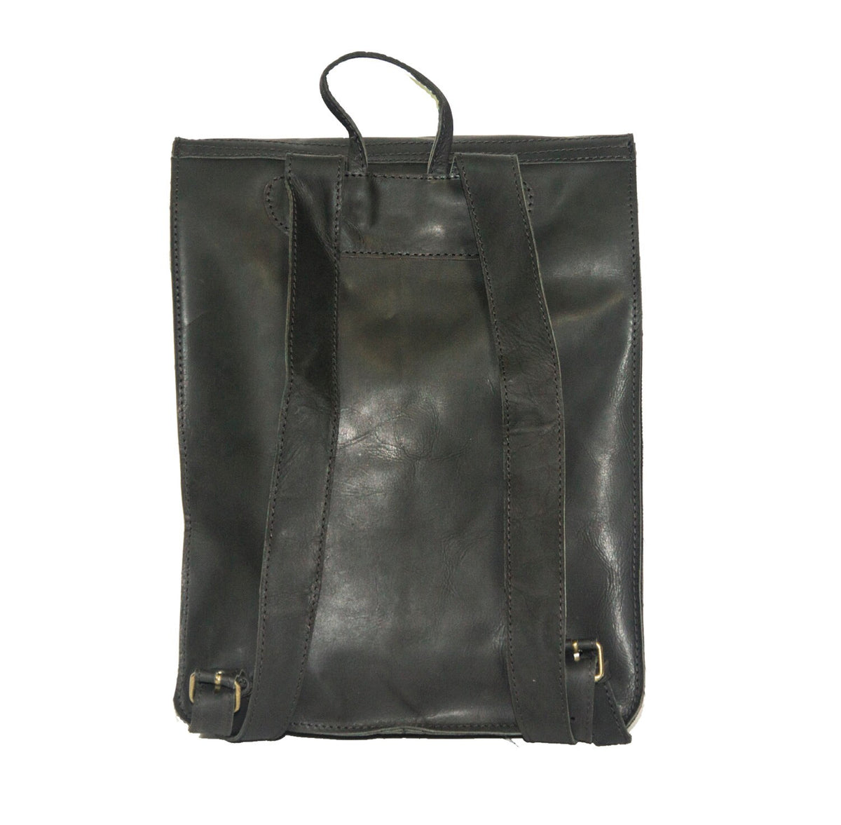 Briefcase Box Backpack With Brass Clasp | Black Hunter Leather