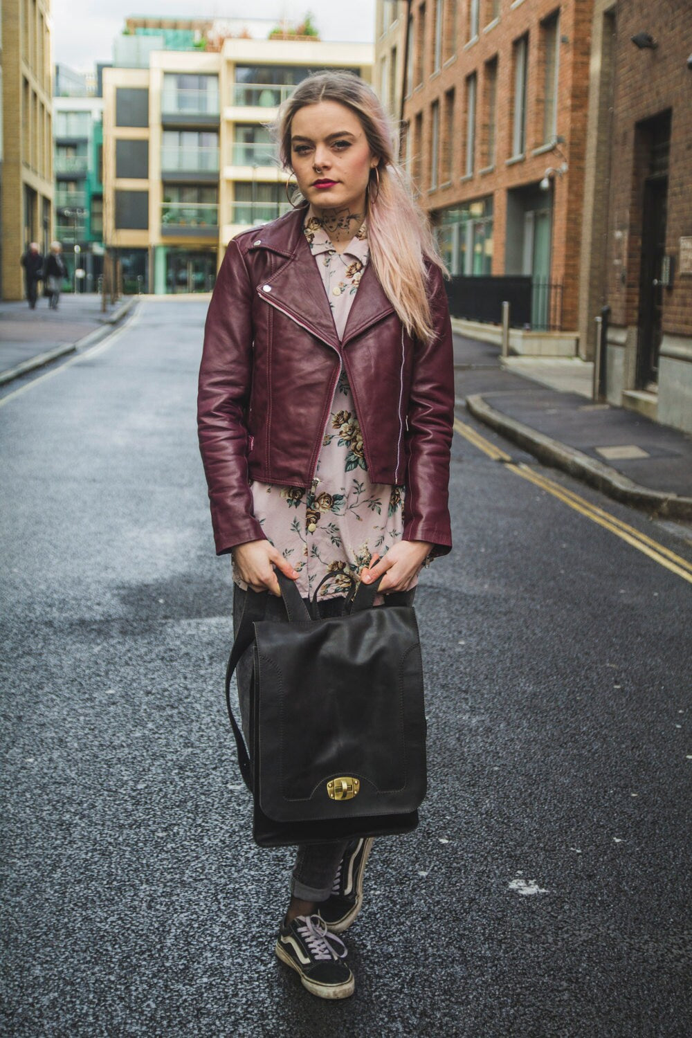 Briefcase Box Backpack With Brass Clasp | Black Hunter Leather