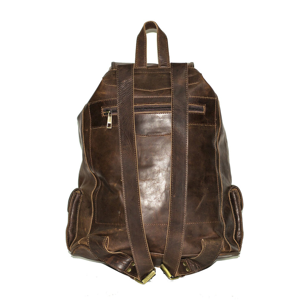 Premium Hunter Leather Rucksack | Distressed Brown