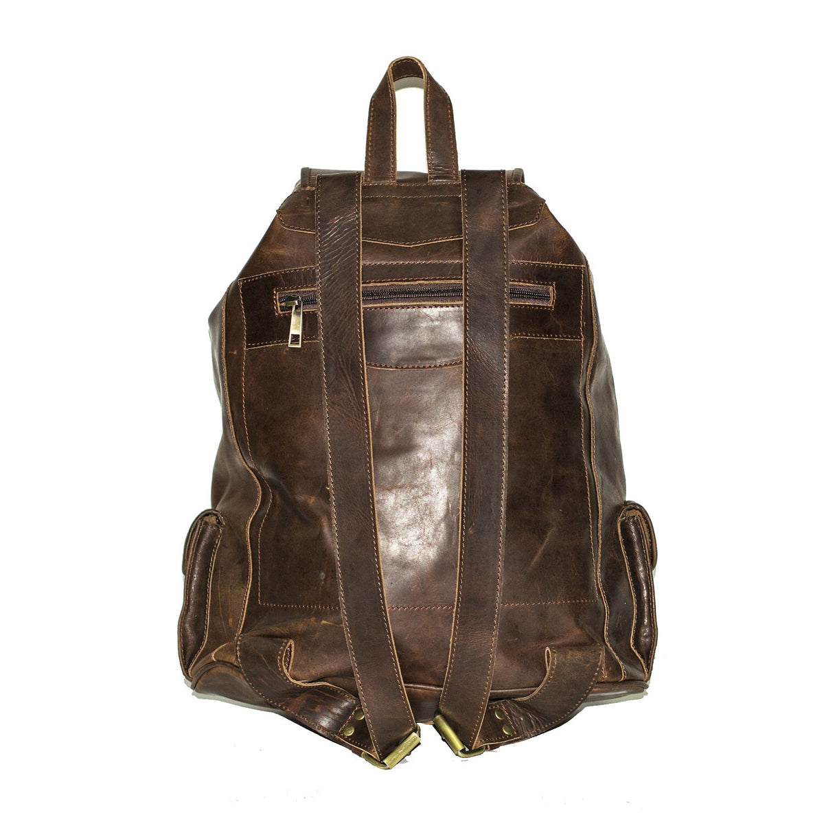 Premium Hunter Leather Rucksack | Distressed Brown