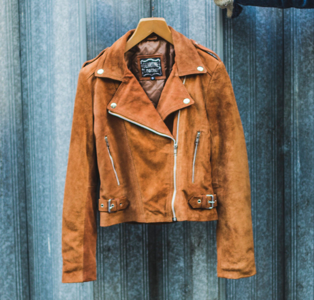 Suede Fringe Festival Jacket | 80's Style | Tobacco Brown (Can Be Ordered Without Fringe)