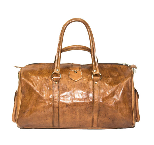 80's Vintage Style Leather Voyager Holdall