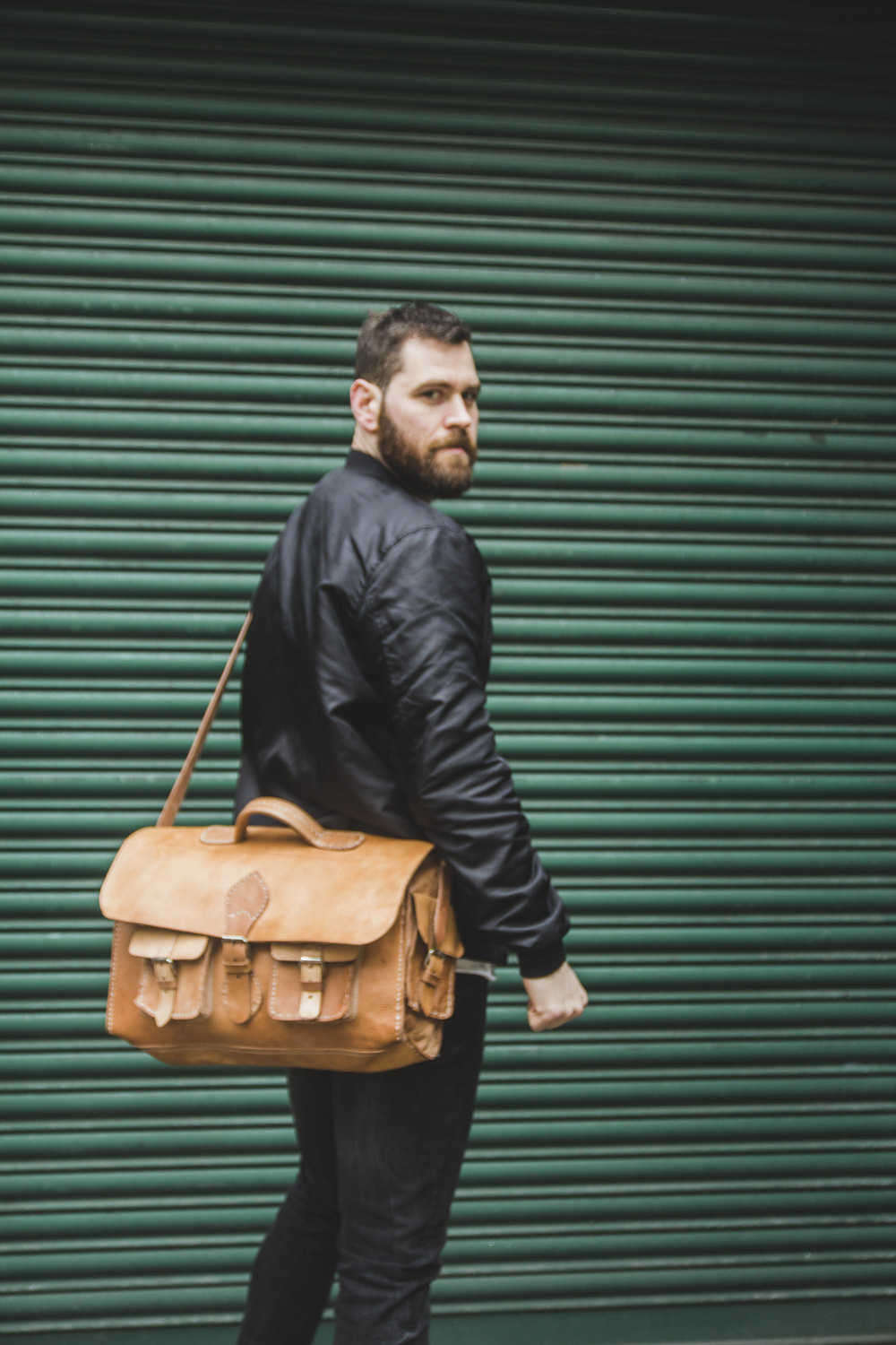 Handmade Leather Messenger Bag Satchel Large