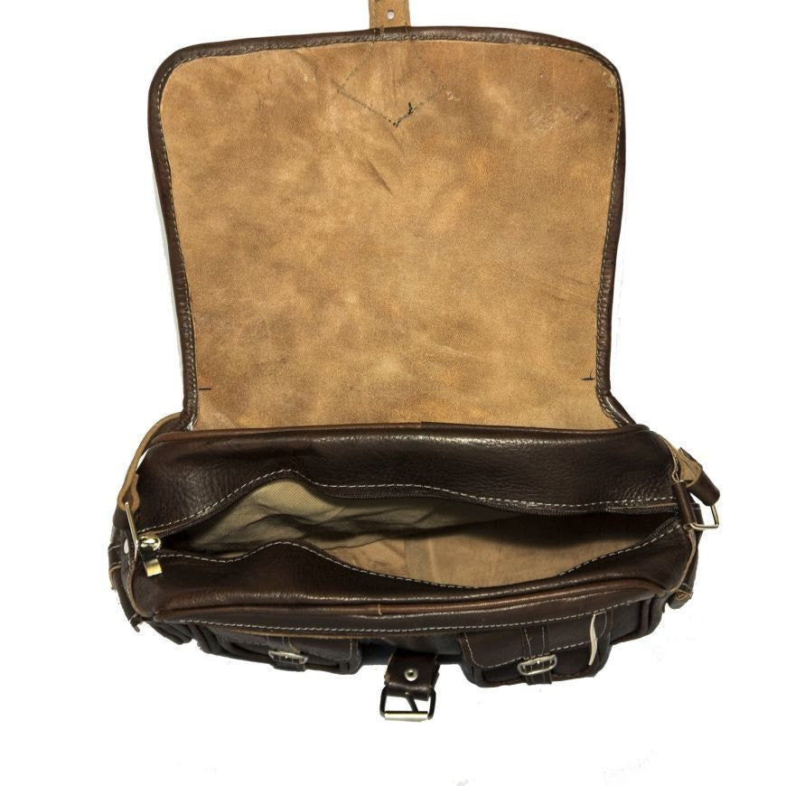 Medium Coco Leather Moroccan Camera Bag Satchel | 80's Style