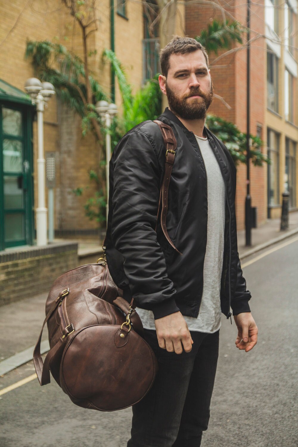 Premium Coco Leather XL Duffle Bag | Travel Bag | Voyager