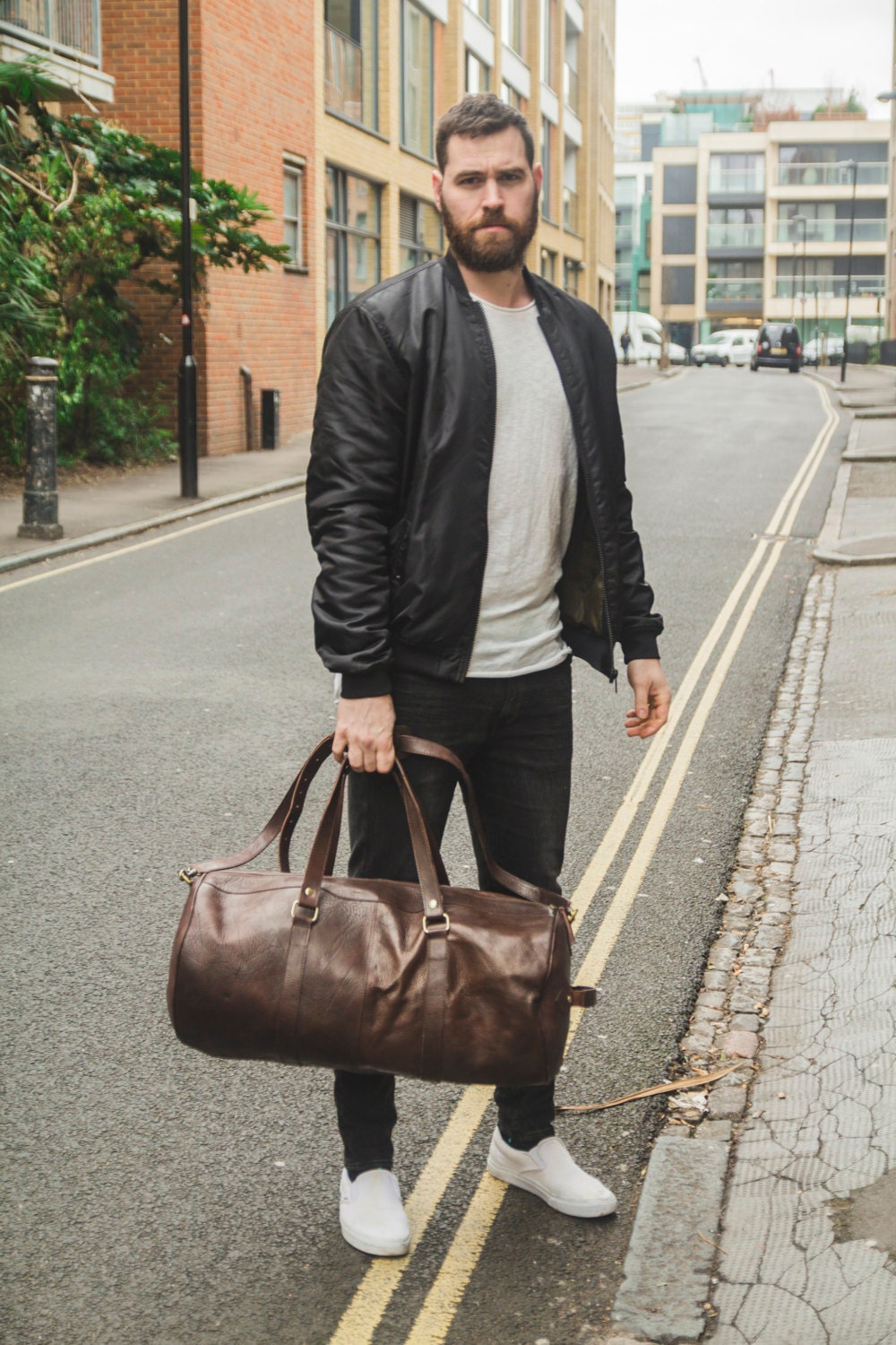 Premium Coco Leather XL Duffle Bag | Travel Bag | Voyager