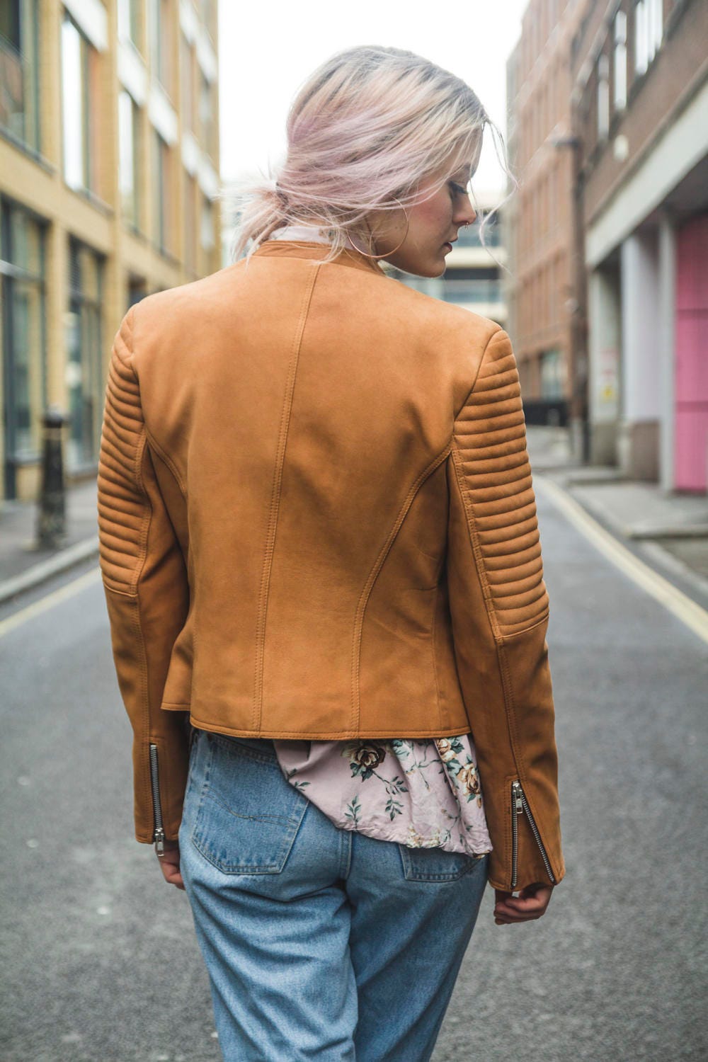 Premium Mustard Leather Biker Jacket | French Hide | Limited Edition