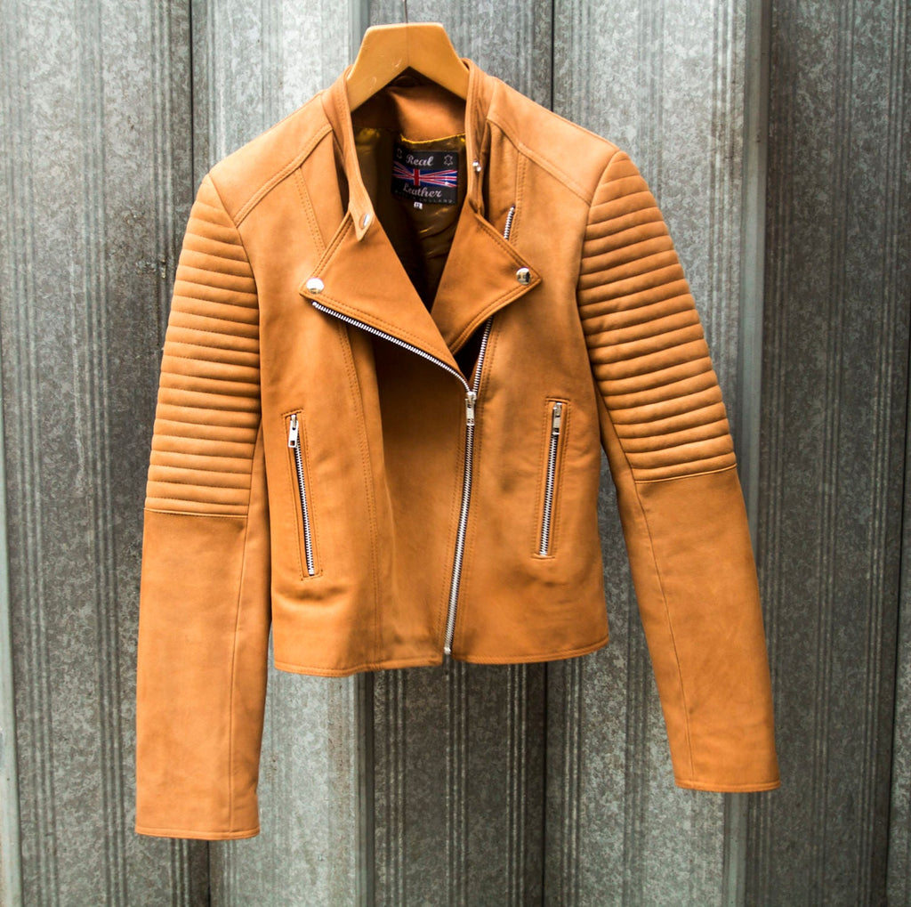 Premium Mustard Leather Biker Jacket | French Hide | Limited Edition