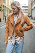 Premium Mustard Leather Biker Jacket | French Hide | Limited Edition