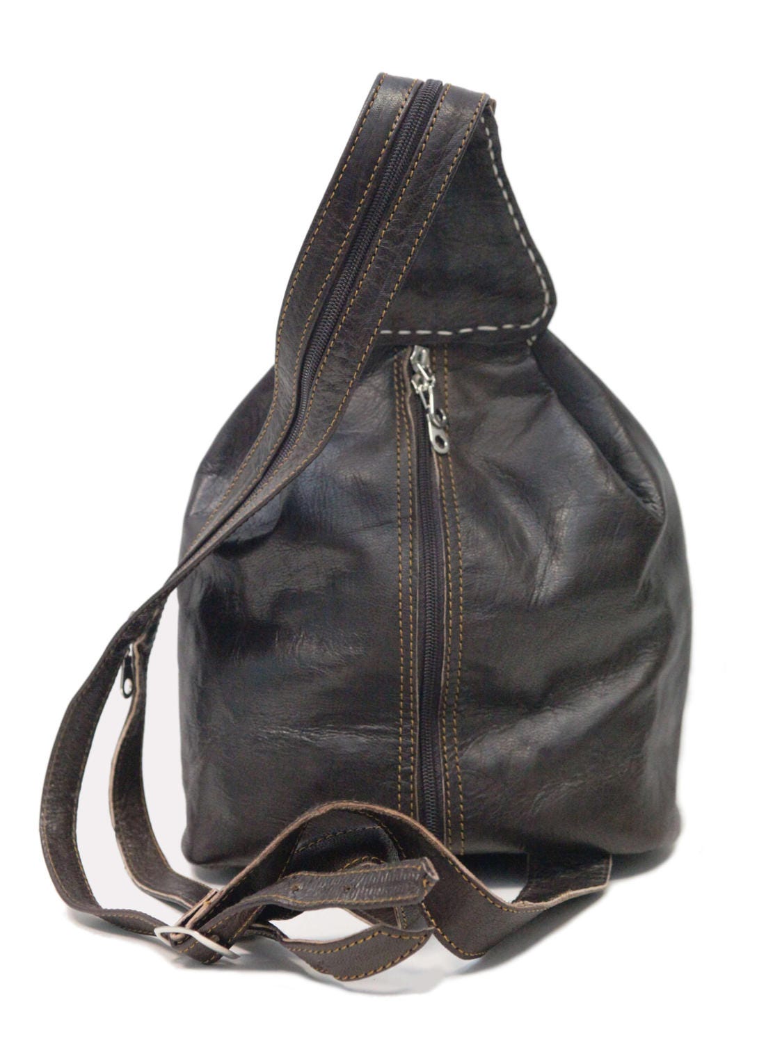 Moroccan Convertible Mini Backpack | Coco Brown