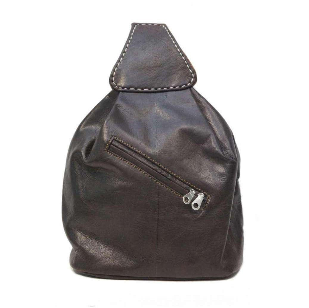 Moroccan Convertible Mini Backpack | Coco Brown