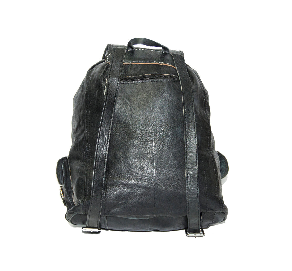 Black Leather Rucksack | Mediterranean Leather Backpack