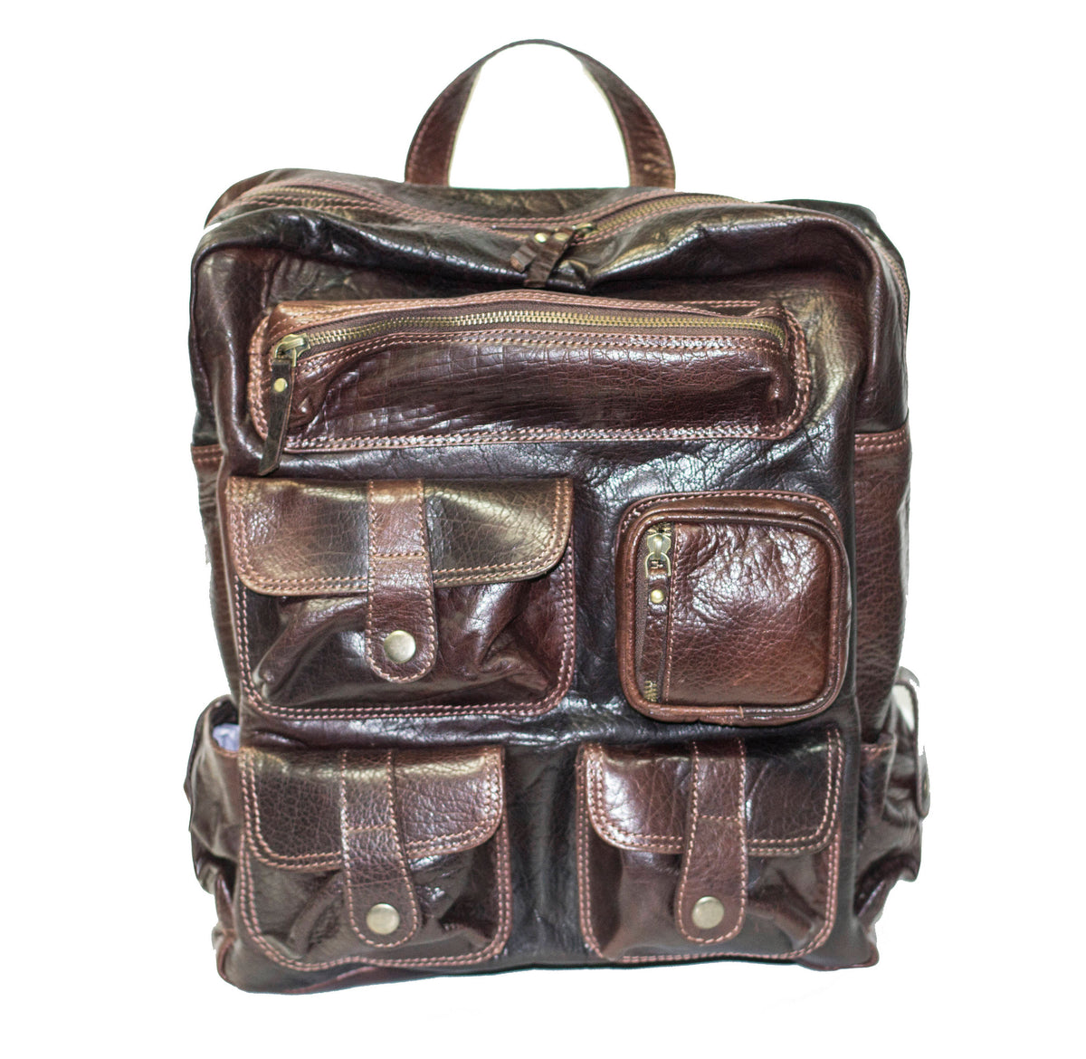 Luxury Leather Work Office Backpack | Coco Brown