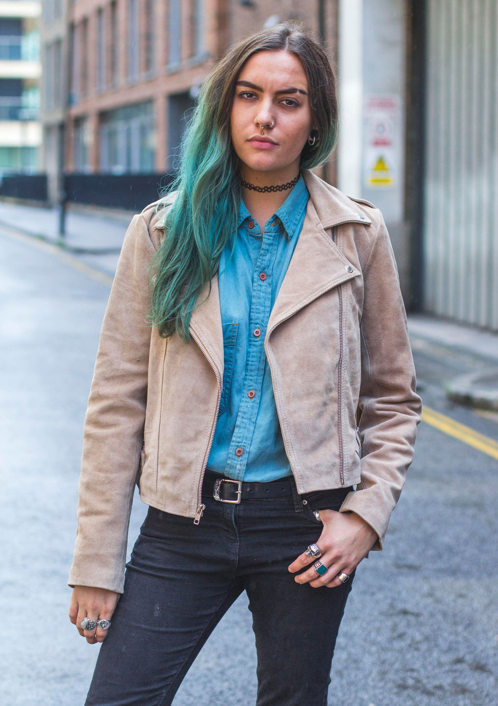 Suede Fringe Festival Jacket | 80's Style | Beige (Can Be Ordered Without Fringe)