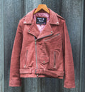 Genuine Suede Biker Jacket | Pink | 80's Style