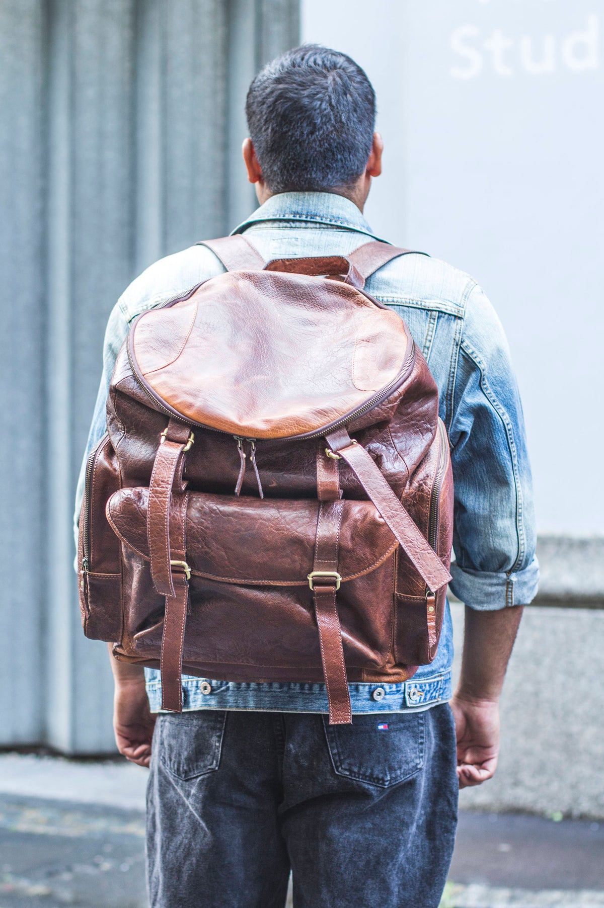 Luxury Coco Leather Rucksack Backpack (Extra Large)