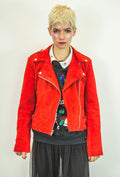 Suede Fringe Festival Jacket In Red (Can Be Ordered Without Fringe)