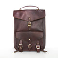 Retro Style Brown Leather Backpack