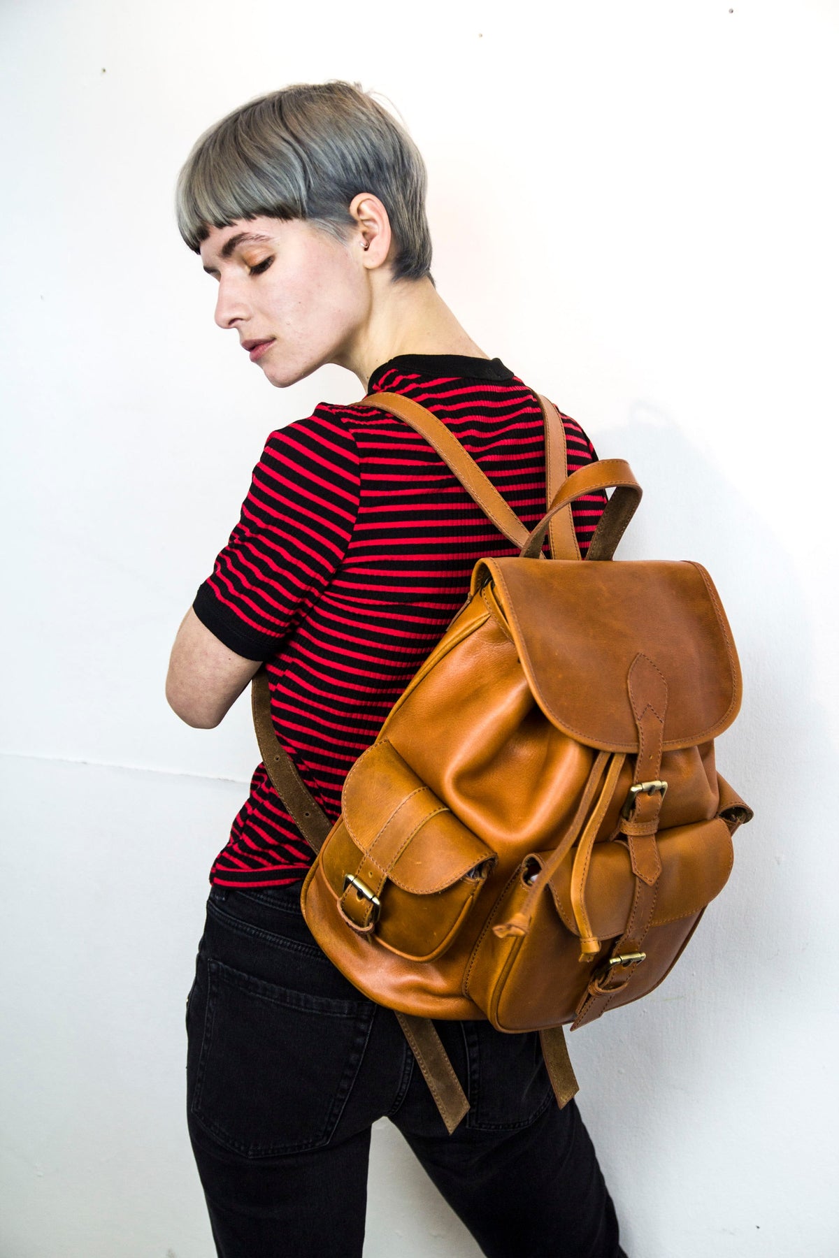 Luxury Brown Leather Work Rucksack