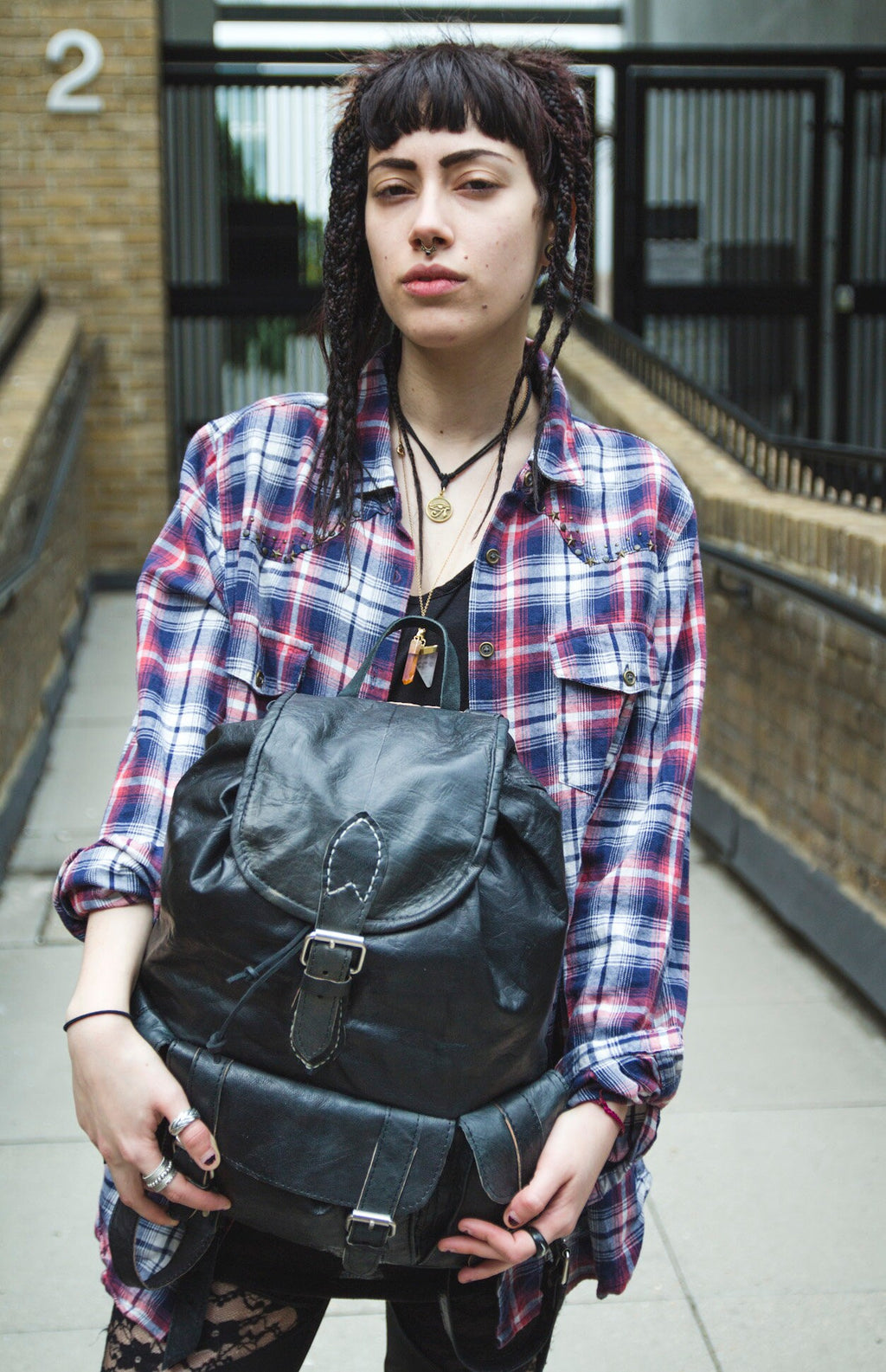 Black Leather Rucksack | Mediterranean Leather Backpack