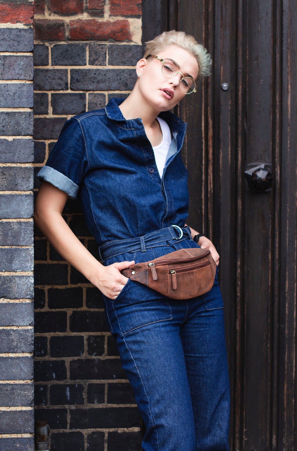 Premium Hunter Leather Bumbag Cross Body Belt Bag