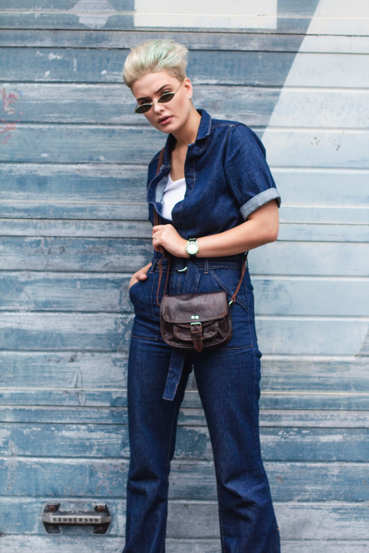 Crossbody Saddle Bag In Coco Brown Moroccan Leather