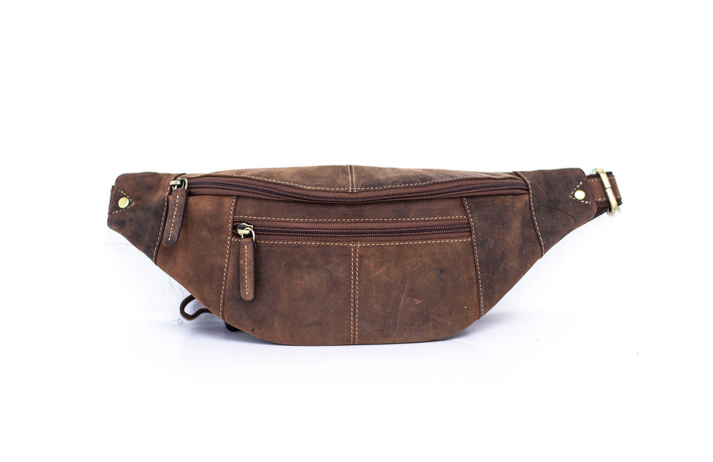 Premium Hunter Leather Bumbag Cross Body Belt Bag