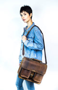 Leather Camera Bag For Professionals With Thick Padding